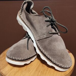 Clarks Men's Gray Suede Loafers
